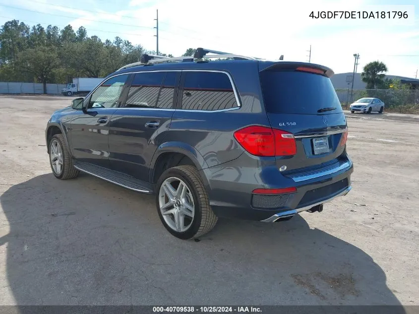 2013 Mercedes-Benz Gl 550 4Matic VIN: 4JGDF7DE1DA181796 Lot: 40709538