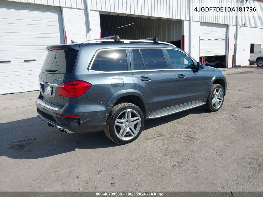 2013 Mercedes-Benz Gl 550 4Matic VIN: 4JGDF7DE1DA181796 Lot: 40709538