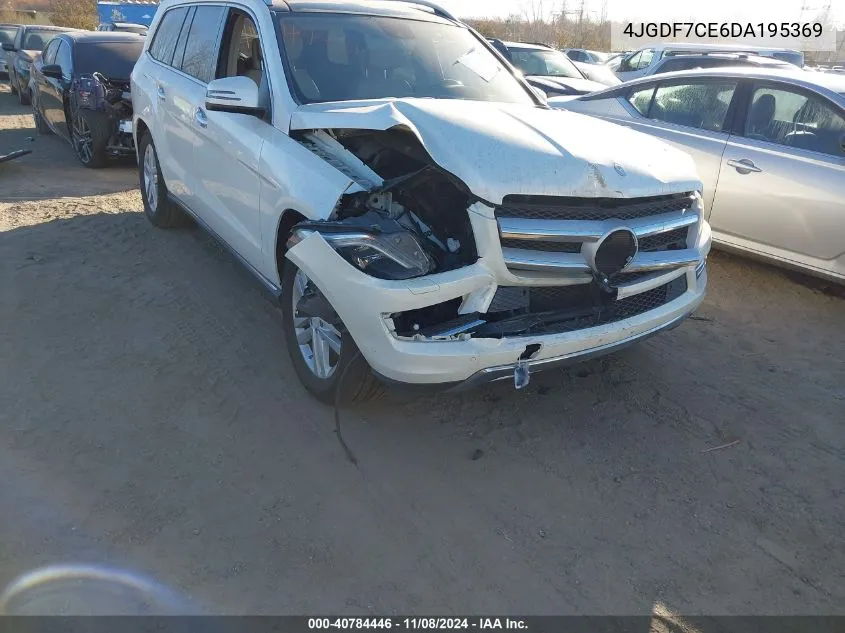 2013 Mercedes-Benz Gl 450 4Matic VIN: 4JGDF7CE6DA195369 Lot: 40784446