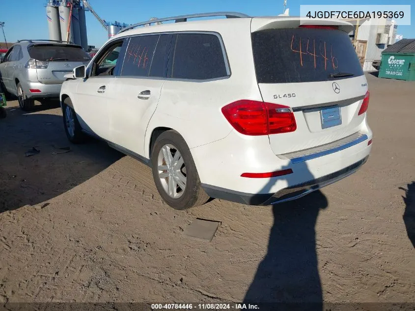 2013 Mercedes-Benz Gl 450 4Matic VIN: 4JGDF7CE6DA195369 Lot: 40784446