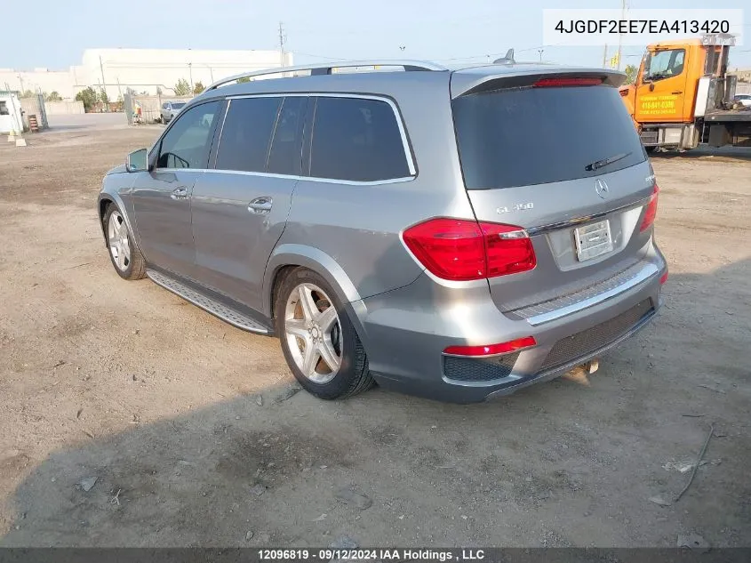 2014 Mercedes-Benz Gl-Class VIN: 4JGDF2EE7EA413420 Lot: 12096819