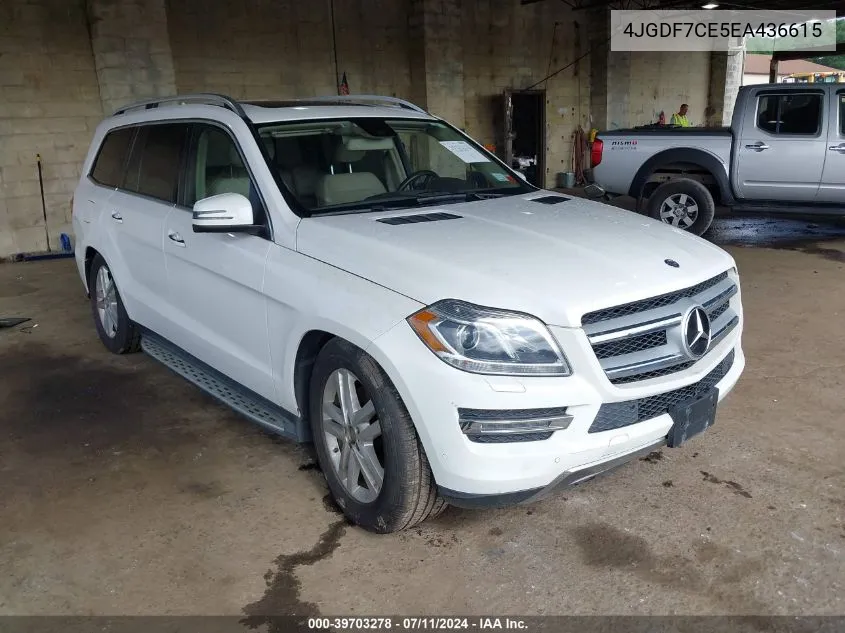 2014 Mercedes-Benz Gl 450 4Matic VIN: 4JGDF7CE5EA436615 Lot: 39703278