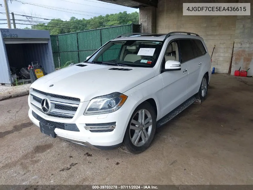 2014 Mercedes-Benz Gl 450 4Matic VIN: 4JGDF7CE5EA436615 Lot: 39703278