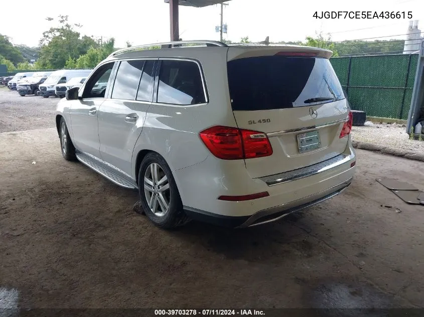 2014 Mercedes-Benz Gl 450 4Matic VIN: 4JGDF7CE5EA436615 Lot: 39703278