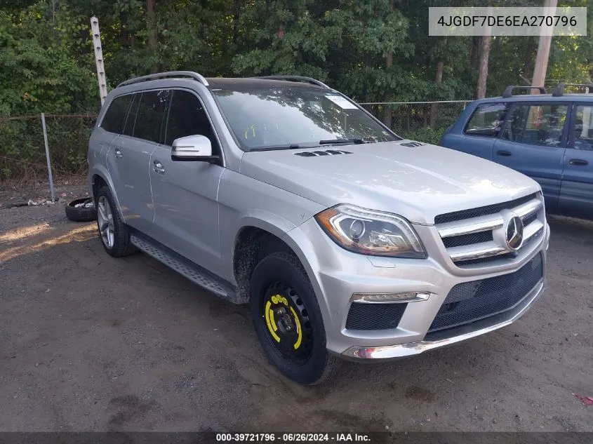 2014 Mercedes-Benz Gl 550 4Matic VIN: 4JGDF7DE6EA270796 Lot: 39721796