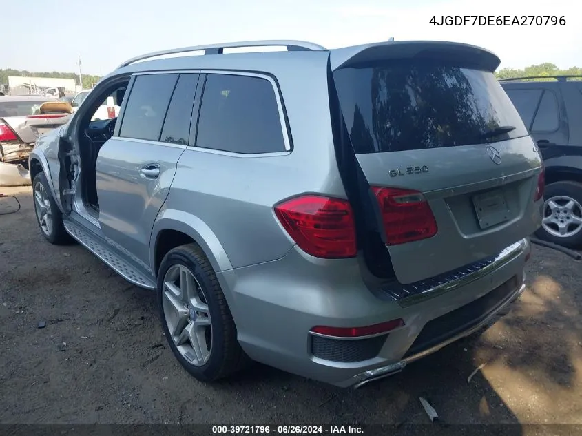 2014 Mercedes-Benz Gl 550 4Matic VIN: 4JGDF7DE6EA270796 Lot: 39721796