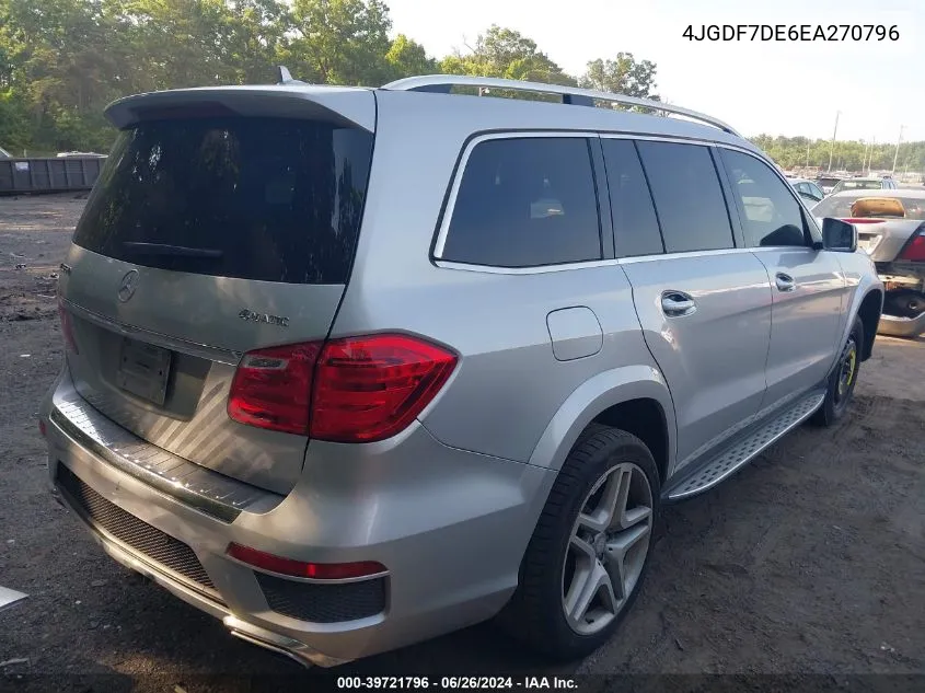 2014 Mercedes-Benz Gl 550 4Matic VIN: 4JGDF7DE6EA270796 Lot: 39721796