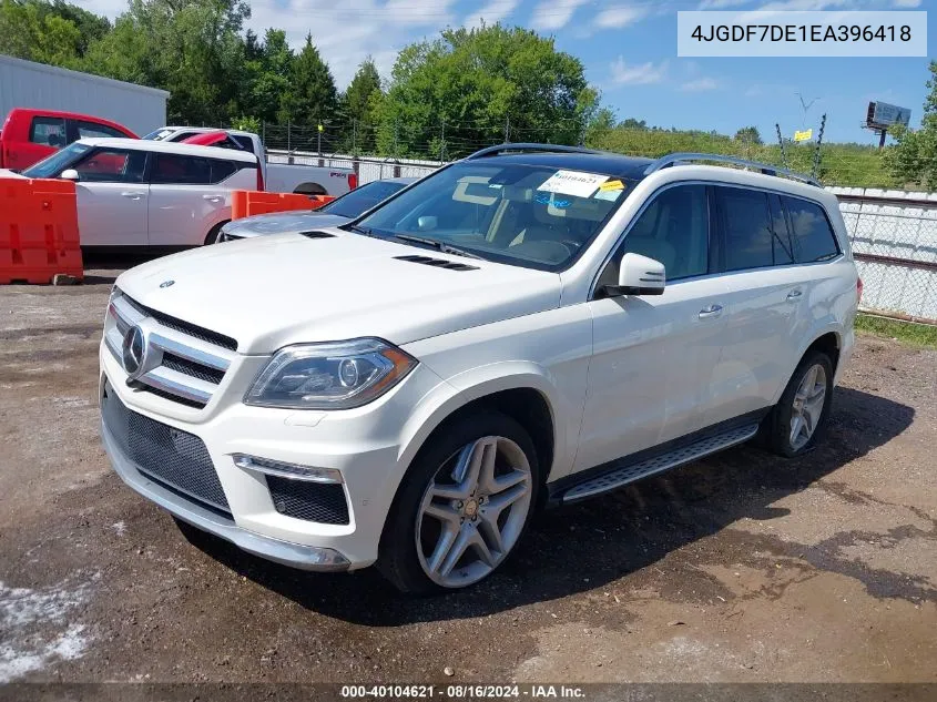 2014 Mercedes-Benz Gl 550 4Matic VIN: 4JGDF7DE1EA396418 Lot: 40104621