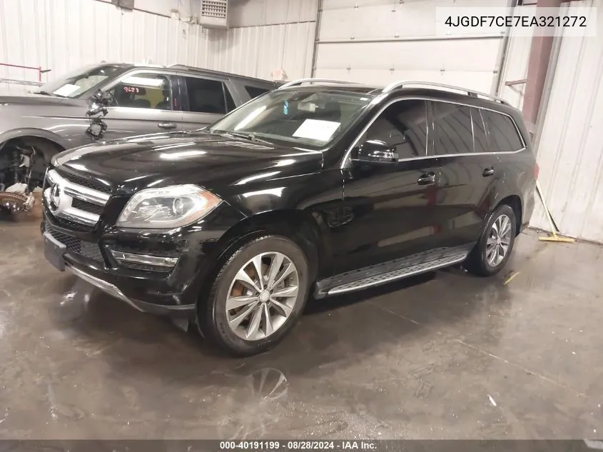 2014 Mercedes-Benz Gl 450 4Matic VIN: 4JGDF7CE7EA321272 Lot: 40191199