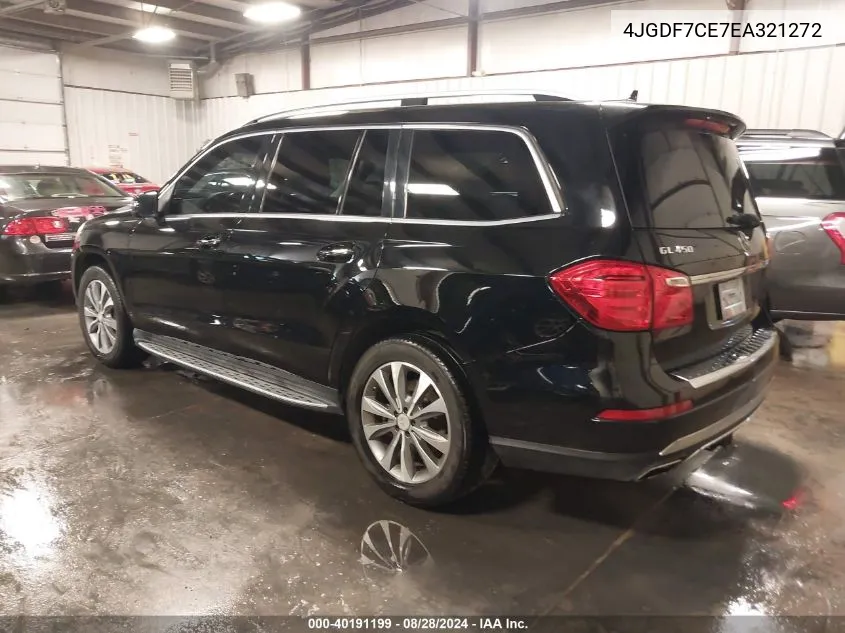 2014 Mercedes-Benz Gl 450 4Matic VIN: 4JGDF7CE7EA321272 Lot: 40191199