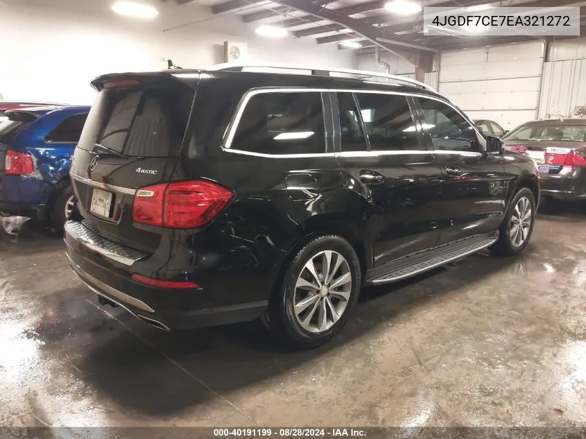 2014 Mercedes-Benz Gl 450 4Matic VIN: 4JGDF7CE7EA321272 Lot: 40191199