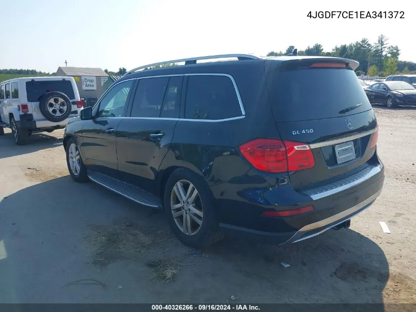 2014 Mercedes-Benz Gl 450 4Matic VIN: 4JGDF7CE1EA341372 Lot: 40326266