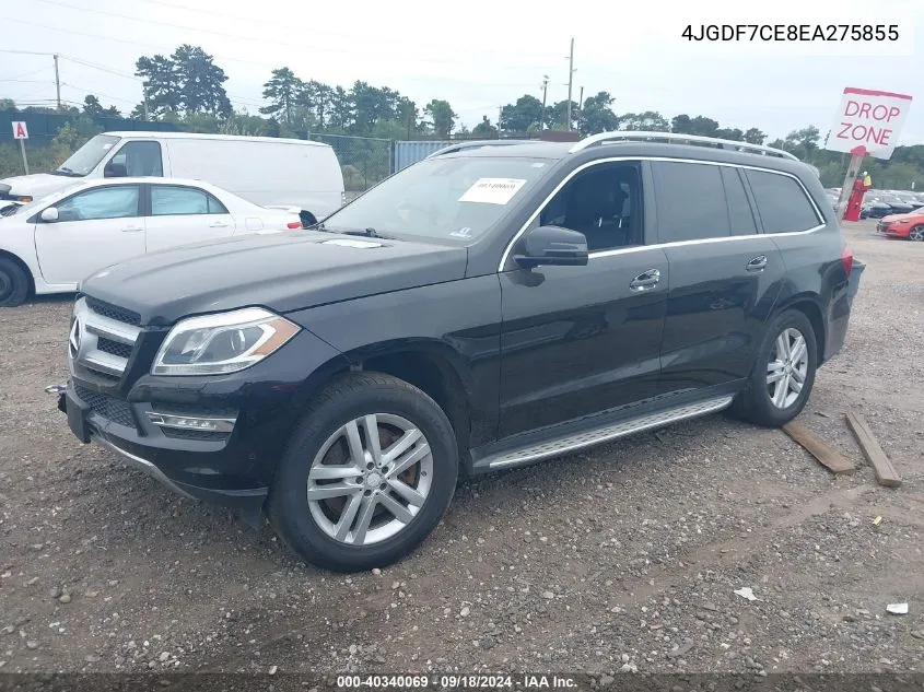 2014 Mercedes-Benz Gl 450 4Matic VIN: 4JGDF7CE8EA275855 Lot: 40340069