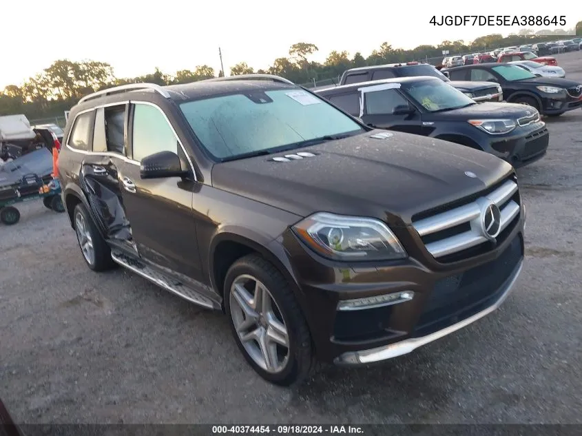 2014 Mercedes-Benz Gl 550 4Matic VIN: 4JGDF7DE5EA388645 Lot: 40374454