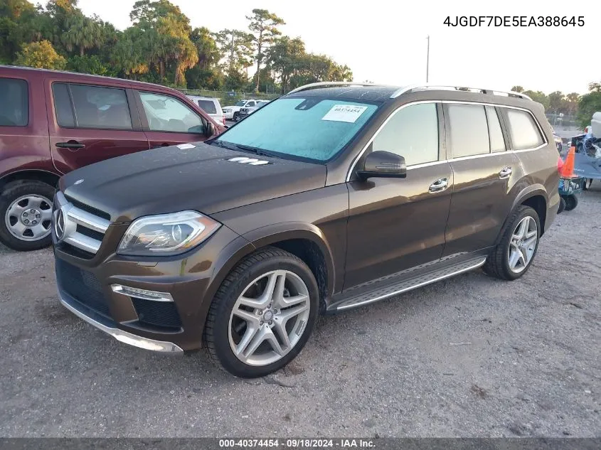 2014 Mercedes-Benz Gl 550 4Matic VIN: 4JGDF7DE5EA388645 Lot: 40374454