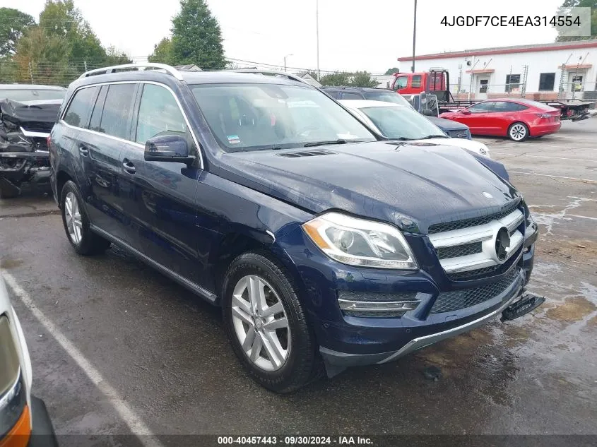 2014 Mercedes-Benz Gl 450 4Matic VIN: 4JGDF7CE4EA314554 Lot: 40457443