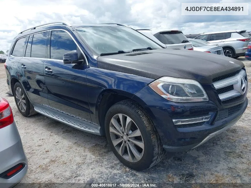 2014 Mercedes-Benz Gl 450 4Matic VIN: 4JGDF7CE8EA434891 Lot: 40518817