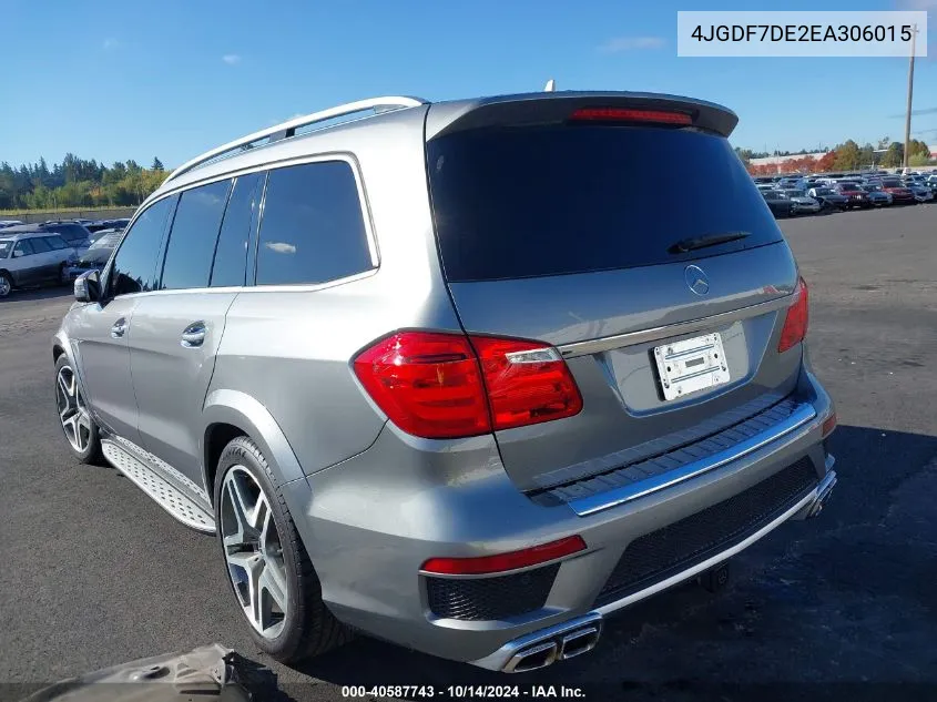 2014 Mercedes-Benz Gl 550 4Matic VIN: 4JGDF7DE2EA306015 Lot: 40587743