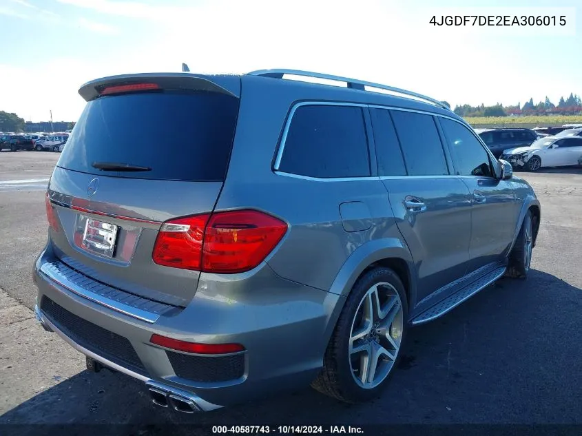 2014 Mercedes-Benz Gl 550 4Matic VIN: 4JGDF7DE2EA306015 Lot: 40587743