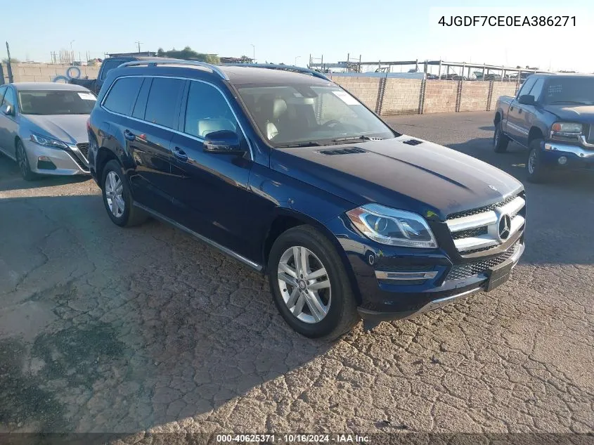 2014 Mercedes-Benz Gl 450 4Matic VIN: 4JGDF7CE0EA386271 Lot: 40625371