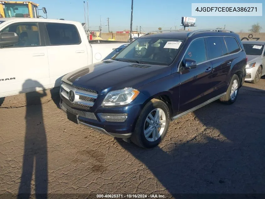 2014 Mercedes-Benz Gl 450 4Matic VIN: 4JGDF7CE0EA386271 Lot: 40625371