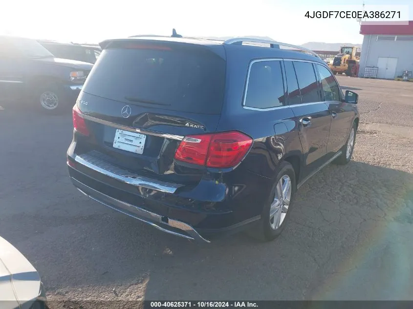 2014 Mercedes-Benz Gl 450 4Matic VIN: 4JGDF7CE0EA386271 Lot: 40625371