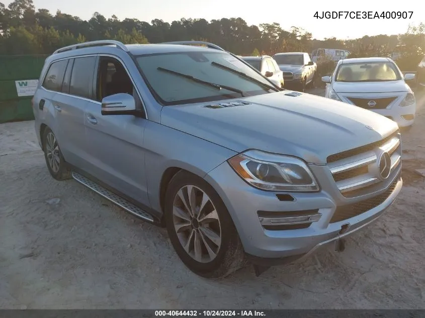 2014 Mercedes-Benz Gl 450 4Matic VIN: 4JGDF7CE3EA400907 Lot: 40644432