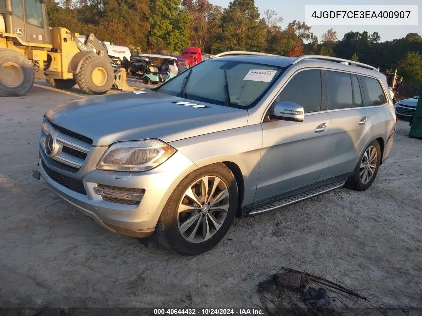 2014 Mercedes-Benz Gl 450 4Matic VIN: 4JGDF7CE3EA400907 Lot: 40644432