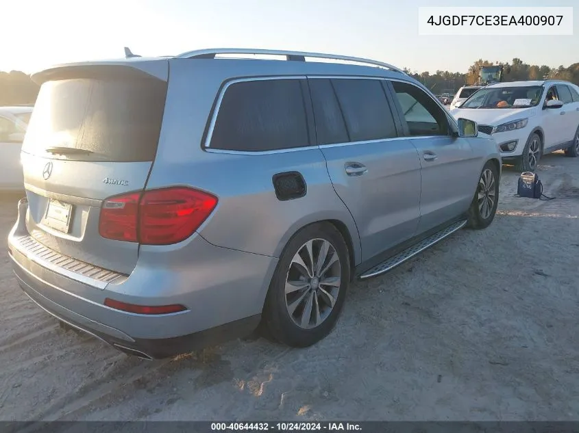 2014 Mercedes-Benz Gl 450 4Matic VIN: 4JGDF7CE3EA400907 Lot: 40644432