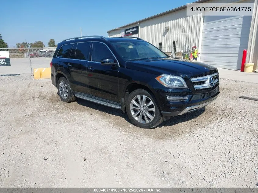 2014 Mercedes-Benz Gl 450 4Matic VIN: 4JGDF7CE6EA364775 Lot: 40714103