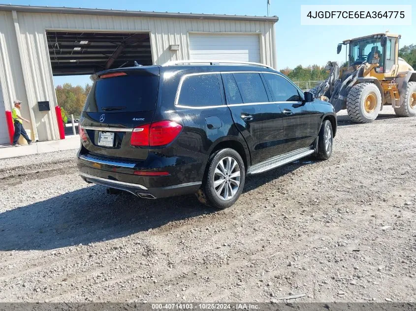 2014 Mercedes-Benz Gl 450 4Matic VIN: 4JGDF7CE6EA364775 Lot: 40714103