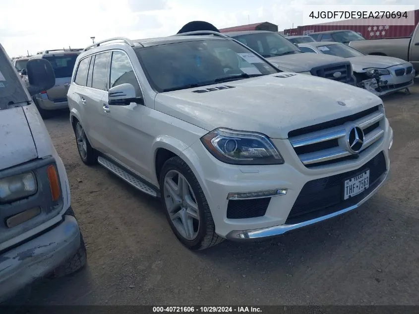 2014 Mercedes-Benz Gl 550 4Matic VIN: 4JGDF7DE9EA270694 Lot: 40721606