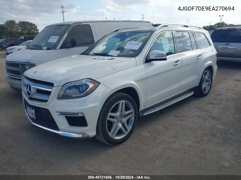 2014 Mercedes-Benz Gl 550 4Matic VIN: 4JGDF7DE9EA270694 Lot: 40721606