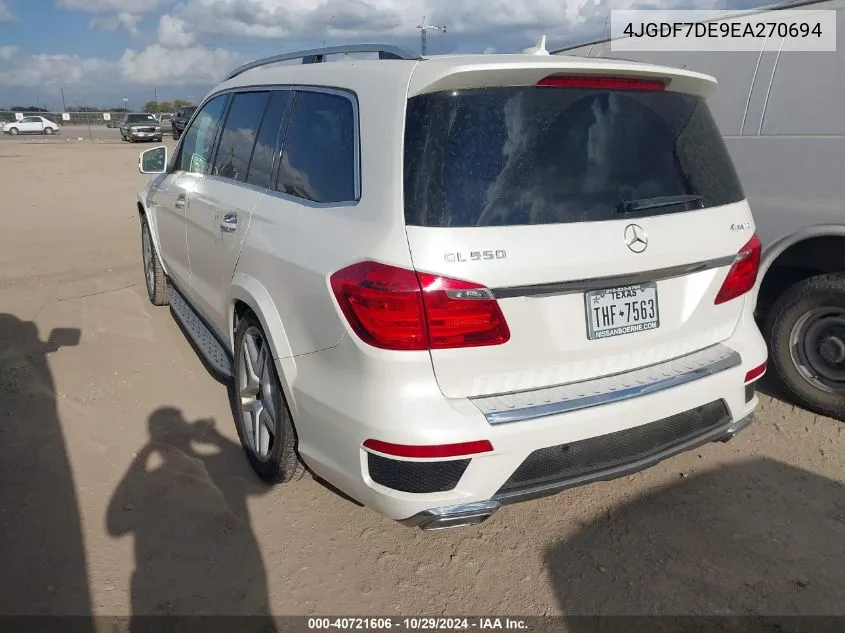 2014 Mercedes-Benz Gl 550 4Matic VIN: 4JGDF7DE9EA270694 Lot: 40721606