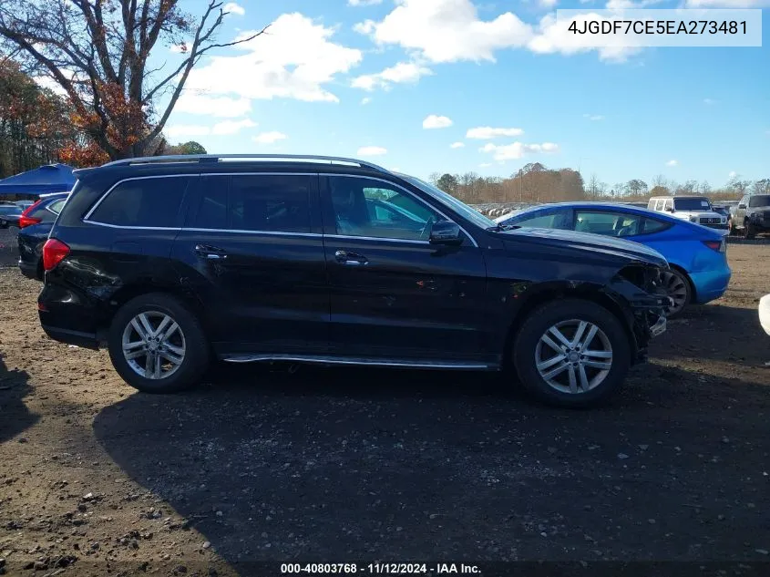 2014 Mercedes-Benz Gl 450 4Matic VIN: 4JGDF7CE5EA273481 Lot: 40803768