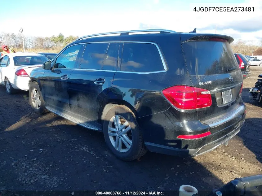 2014 Mercedes-Benz Gl 450 4Matic VIN: 4JGDF7CE5EA273481 Lot: 40803768