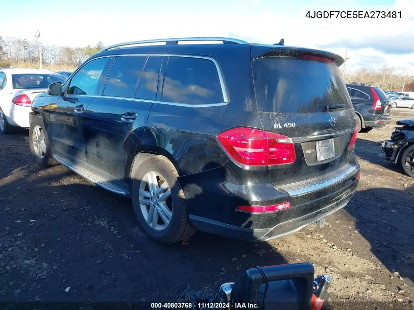 2014 Mercedes-Benz Gl 450 4Matic VIN: 4JGDF7CE5EA273481 Lot: 40803768