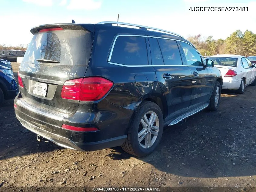 2014 Mercedes-Benz Gl 450 4Matic VIN: 4JGDF7CE5EA273481 Lot: 40803768