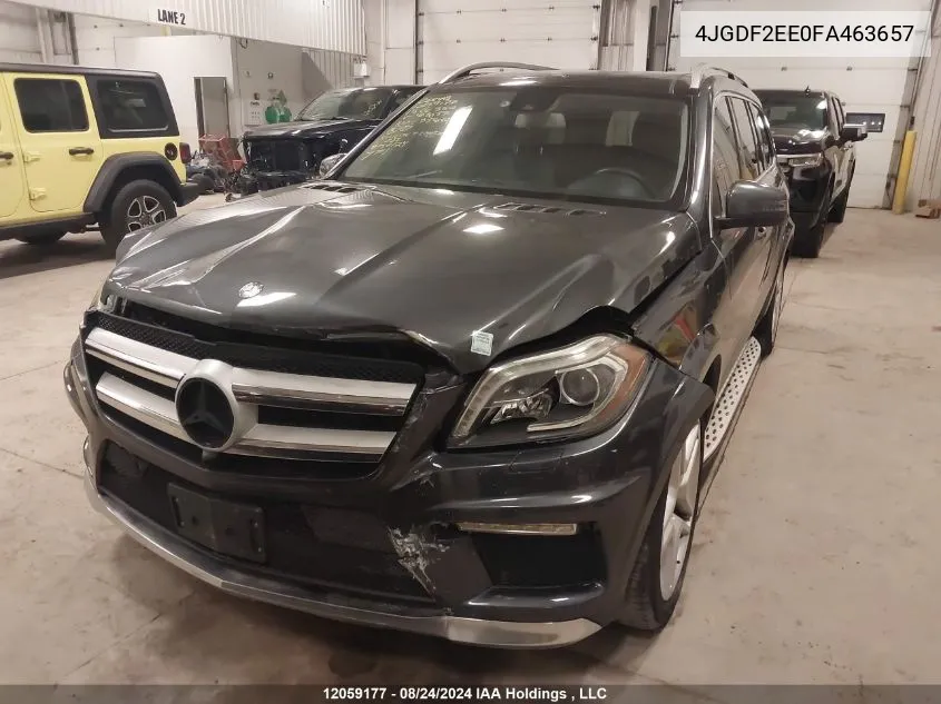 2015 Mercedes-Benz Gl-Class Gl 350 Bluetec VIN: 4JGDF2EE0FA463657 Lot: 12059177