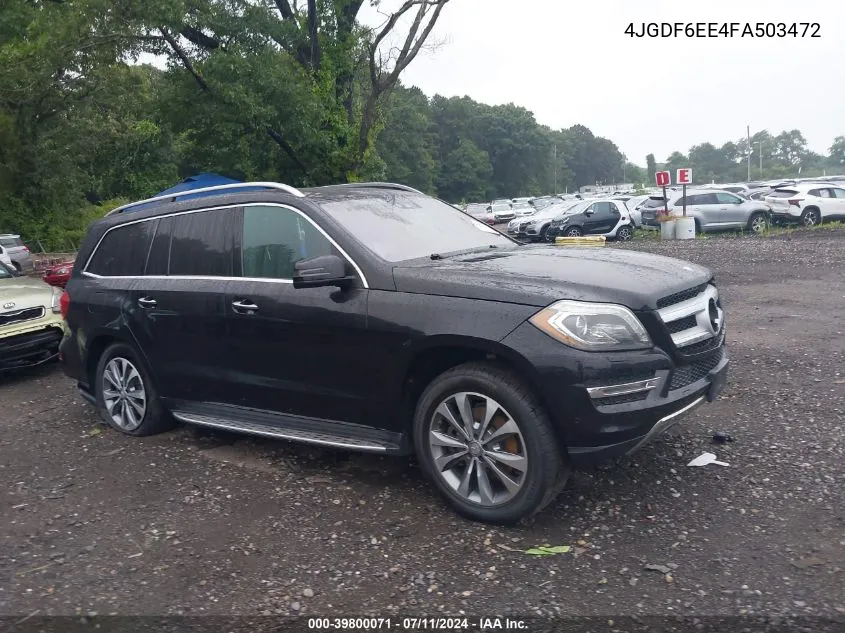 2015 Mercedes-Benz Gl 450 4Matic VIN: 4JGDF6EE4FA503472 Lot: 39800071