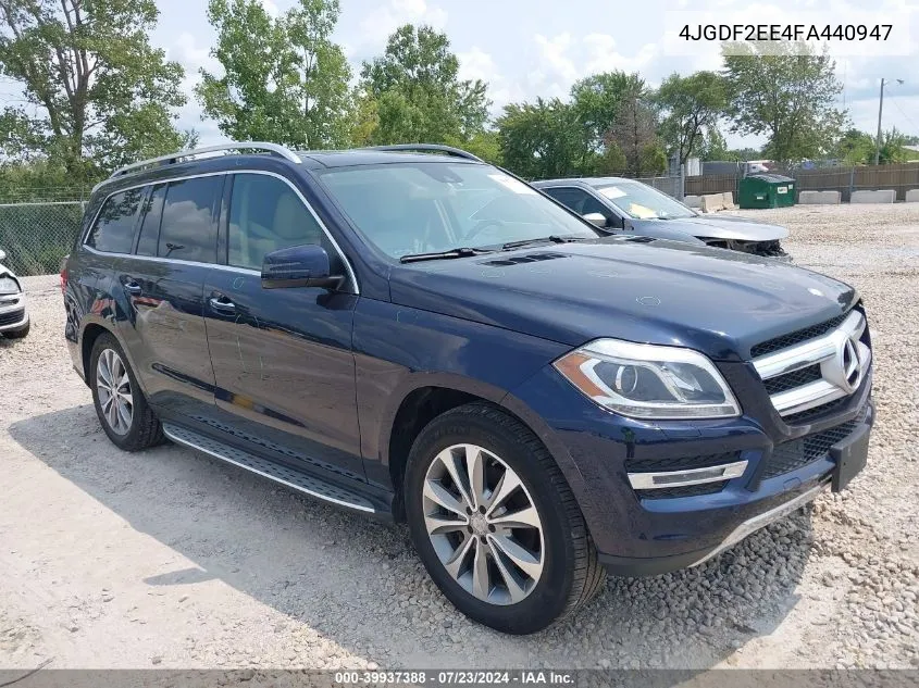 2015 Mercedes-Benz Gl 350 Bluetec 4Matic VIN: 4JGDF2EE4FA440947 Lot: 39937388