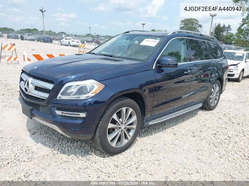 2015 Mercedes-Benz Gl 350 Bluetec 4Matic VIN: 4JGDF2EE4FA440947 Lot: 39937388