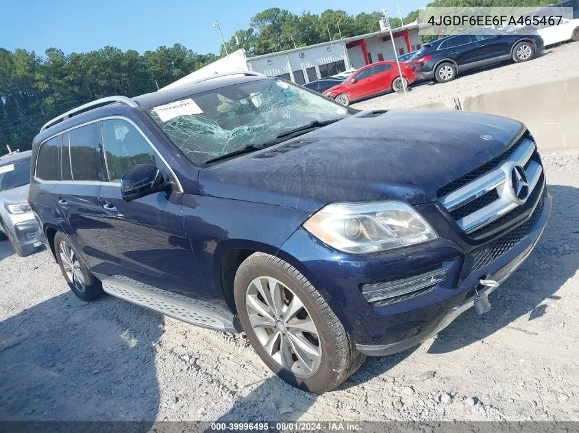 2015 Mercedes-Benz Gl 450 4Matic VIN: 4JGDF6EE6FA465467 Lot: 39996495