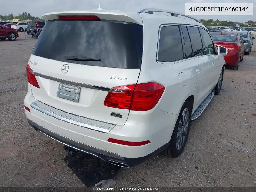 2015 Mercedes-Benz Gl 450 4Matic VIN: 4JGDF6EE1FA460144 Lot: 39999988