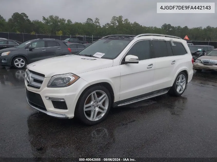 2015 Mercedes-Benz Gl 550 4Matic VIN: 4JGDF7DE9FA442143 Lot: 40042855