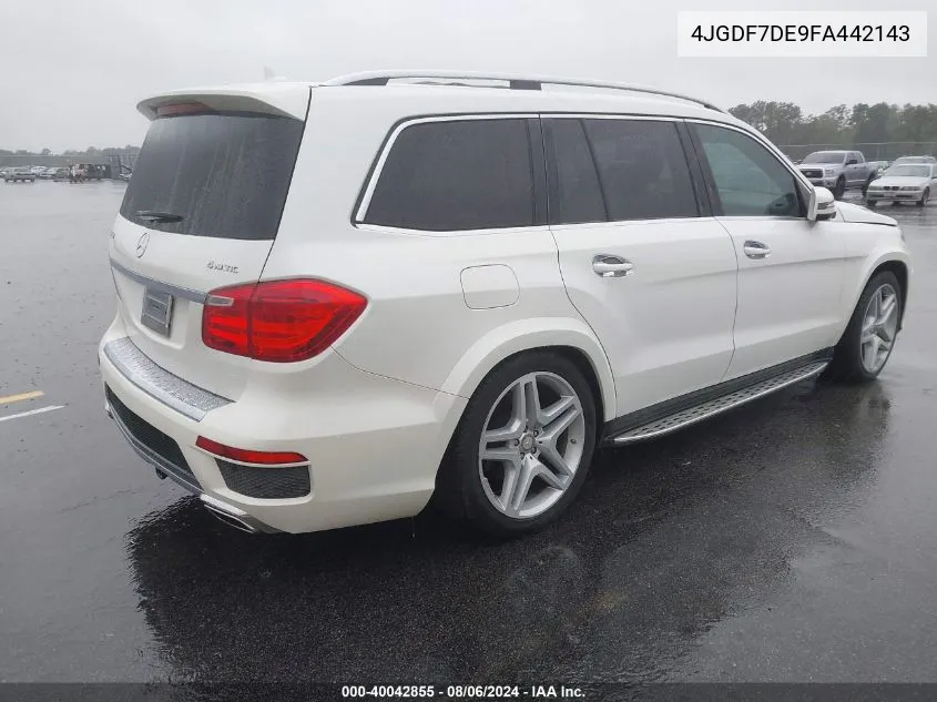 2015 Mercedes-Benz Gl 550 4Matic VIN: 4JGDF7DE9FA442143 Lot: 40042855