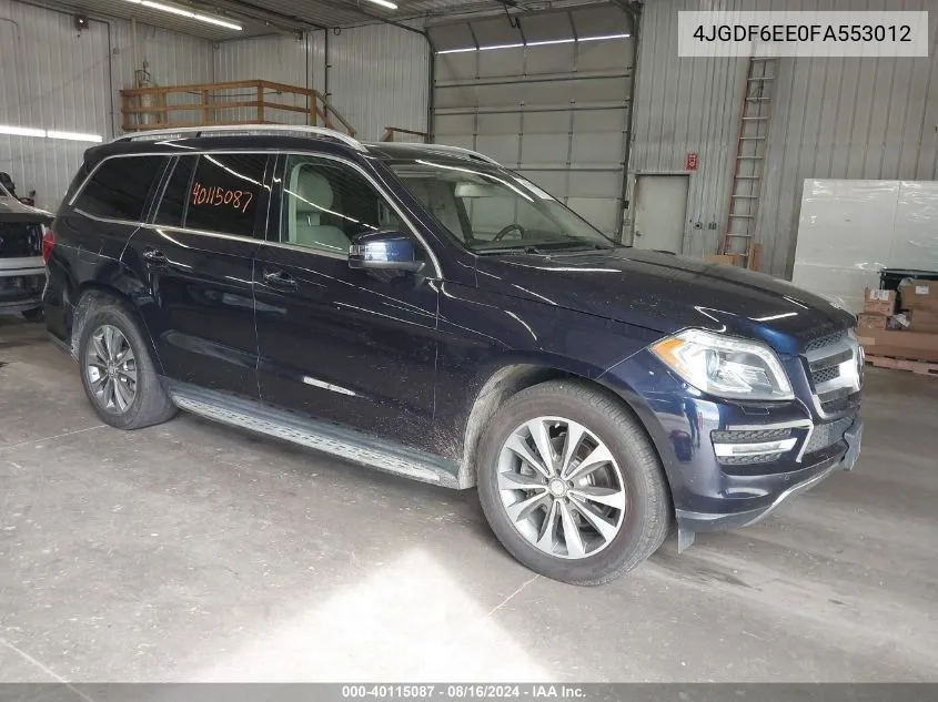 2015 Mercedes-Benz Gl 450 4Matic VIN: 4JGDF6EE0FA553012 Lot: 40115087