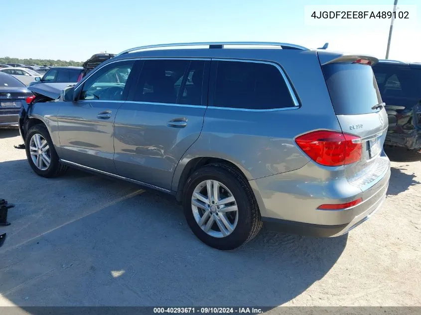 2015 Mercedes-Benz Gl 350 Bluetec 350 Bluetec VIN: 4JGDF2EE8FA489102 Lot: 40293671