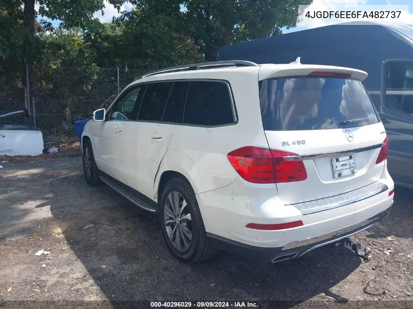 2015 Mercedes-Benz Gl 450 4Matic VIN: 4JGDF6EE6FA482737 Lot: 40296029