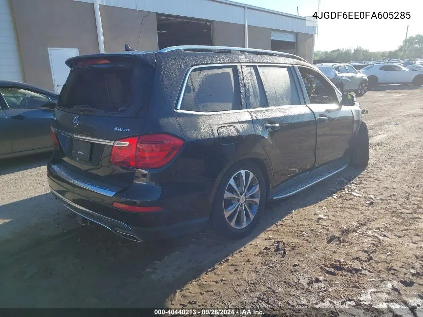 2015 Mercedes-Benz Gl 450 4Matic VIN: 4JGDF6EE0FA605285 Lot: 40440213